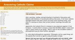 Desktop Screenshot of answeringcatholicclaims.blogspot.com