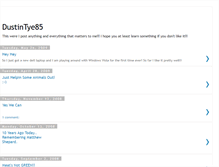 Tablet Screenshot of dustintye85.blogspot.com