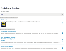 Tablet Screenshot of addgamestudios.blogspot.com