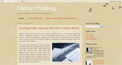 Desktop Screenshot of onlineprofiling.blogspot.com