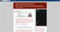 Desktop Screenshot of aphasiaandtheafricanamerican.blogspot.com