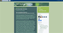 Desktop Screenshot of lisasworldwidewanderings.blogspot.com