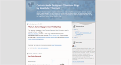 Desktop Screenshot of custom-made-titanium-rings.blogspot.com