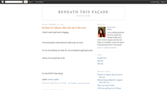 Desktop Screenshot of beneath-this-facade.blogspot.com