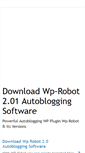 Mobile Screenshot of downloadwprobot.blogspot.com