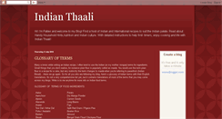 Desktop Screenshot of indianthaali.blogspot.com