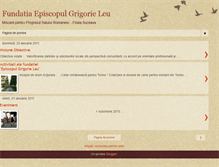 Tablet Screenshot of fundatia-episcopul-grigorie-leu.blogspot.com