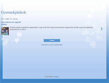 Tablet Screenshot of gyermekjatek.blogspot.com