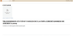 Desktop Screenshot of goleslibertadores2009.blogspot.com