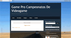 Desktop Screenshot of gameprocampeonatosdevideogame.blogspot.com