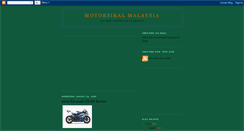 Desktop Screenshot of motorsikalmalaysia.blogspot.com