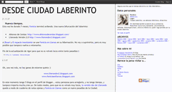 Desktop Screenshot of ciudadlaberinto.blogspot.com