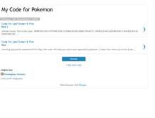 Tablet Screenshot of codeforpokemon.blogspot.com