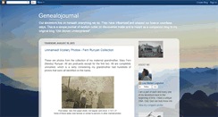 Desktop Screenshot of genealojournal.blogspot.com