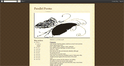 Desktop Screenshot of parallelpoems.blogspot.com