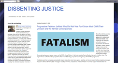 Desktop Screenshot of dissentingjustice.blogspot.com