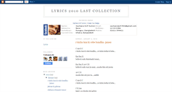 Desktop Screenshot of lyrics2010.blogspot.com