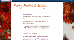 Desktop Screenshot of familyfreebiessavings.blogspot.com