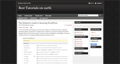 Desktop Screenshot of besttutorialsonearth.blogspot.com