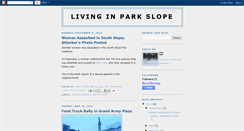 Desktop Screenshot of livinginparkslope.blogspot.com
