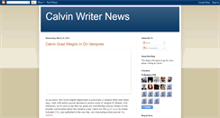 Desktop Screenshot of calvinwriternews.blogspot.com