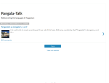 Tablet Screenshot of pangala-talk.blogspot.com