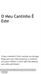 Mobile Screenshot of omeucantinhoeeste.blogspot.com