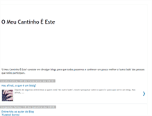 Tablet Screenshot of omeucantinhoeeste.blogspot.com