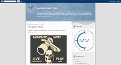 Desktop Screenshot of mementomoriclan.blogspot.com