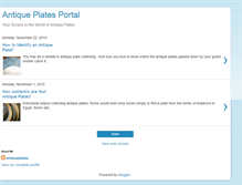 Tablet Screenshot of antiqueplatesportal.blogspot.com