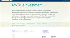 Desktop Screenshot of mytrueinvestment.blogspot.com