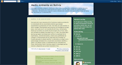 Desktop Screenshot of medioambientebolivia.blogspot.com