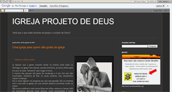 Desktop Screenshot of igrejaseraprojetodedeus.blogspot.com
