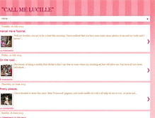 Tablet Screenshot of callmelucille.blogspot.com