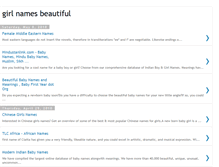 Tablet Screenshot of girlnamesbeautiful.blogspot.com