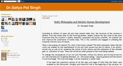 Desktop Screenshot of drsatyapalsingh.blogspot.com