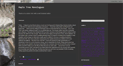 Desktop Screenshot of mapletreemonologues.blogspot.com