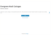 Tablet Screenshot of evergreenknollcottages.blogspot.com