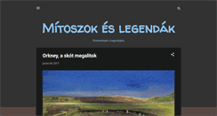 Desktop Screenshot of mitoszokeslegendak.blogspot.com