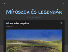 Tablet Screenshot of mitoszokeslegendak.blogspot.com