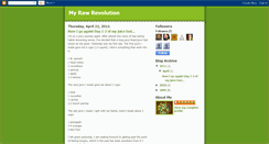 Desktop Screenshot of myrawrevolution.blogspot.com