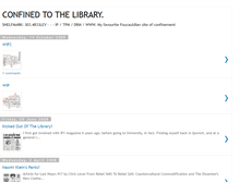 Tablet Screenshot of confinedtothelibrary.blogspot.com