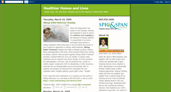 Desktop Screenshot of healthierhomesandlives.blogspot.com