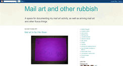 Desktop Screenshot of mailartrubbish.blogspot.com
