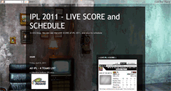 Desktop Screenshot of ipl2011scheduleandlivescore.blogspot.com