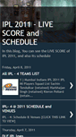 Mobile Screenshot of ipl2011scheduleandlivescore.blogspot.com