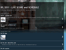 Tablet Screenshot of ipl2011scheduleandlivescore.blogspot.com