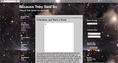 Desktop Screenshot of becausetobysaidso.blogspot.com