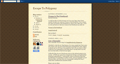 Desktop Screenshot of escapetopolygamy.blogspot.com