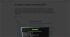 Desktop Screenshot of isnuclearenergyrenewablee.blogspot.com